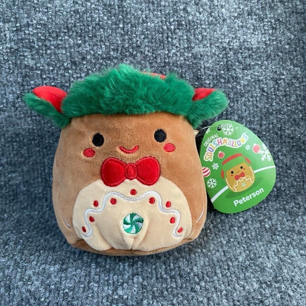 SQUISHMALLOWS 5" PETERSON GINGERBREAD HOLIDAY CHRISTMAS STUFFED PLUSH TOY